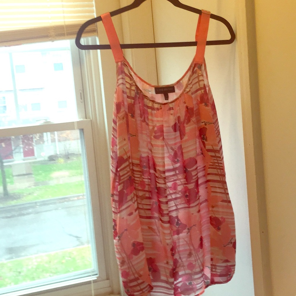 Striped/floral tank top